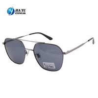 Name Brand Wholesale Custom Logo Double Bridge UV400 Handmade Metal Sunglasses